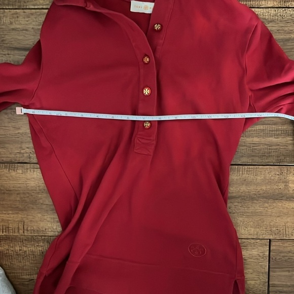 TORY BURCH Half Button Up Top 3/4 Sleeves Logo Buttons Size XS - Picture 12 of 13